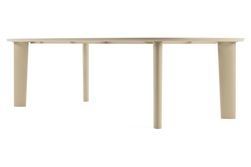 Amico tuintafel bombo xl in beige aluminium en volkeramiek Taj Mahal - L 270 x B 148 x H 73.5 cm