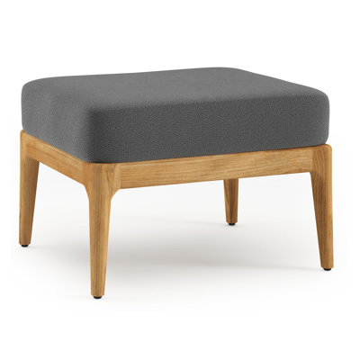 Pouf Orso en teck et coussins en all weather sunbrella® luxe Lopi Shadow