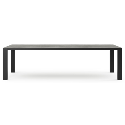 Nano tuintafel in zwart aluminium en volkeramiek aspen grey - L 280 x B 110 x H 75 cm