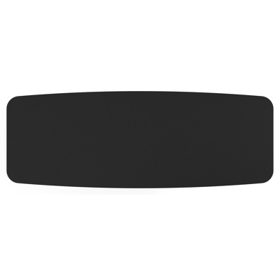 Table de jardin Lacrima forme de bateau en aluminium blanc et céramique pleine Nero Black - Lg. 315 x Lrg. 115 x Haut. 73 cm