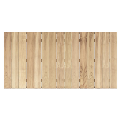 Capri tuintafel in wit aluminium en teak - L 200 x B 100 x H 75 cm