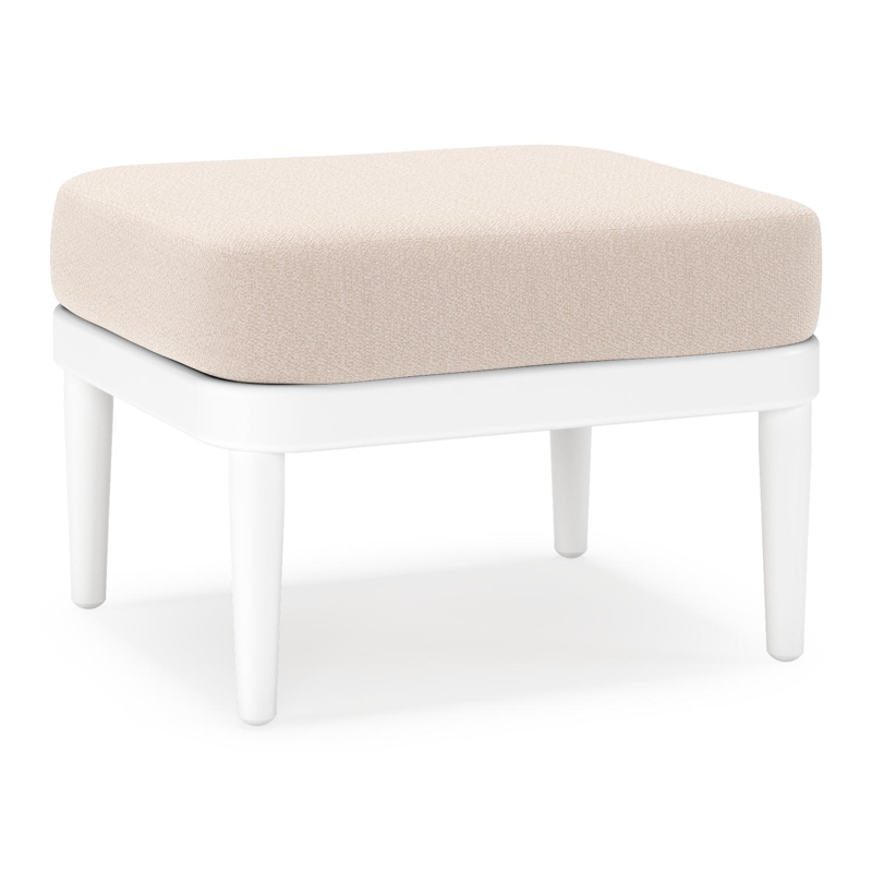 Pouf Orso en aluminium blanc et coussins en all weather sunbrella® luxe Wander Pilat