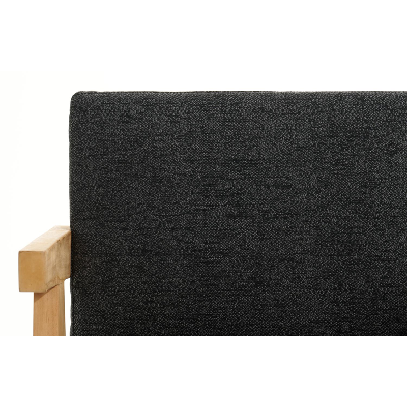 Trentino tuinstoel in teak en naturel ronde wicker met kussen in chartres sooty all weather sunbrella® luxe