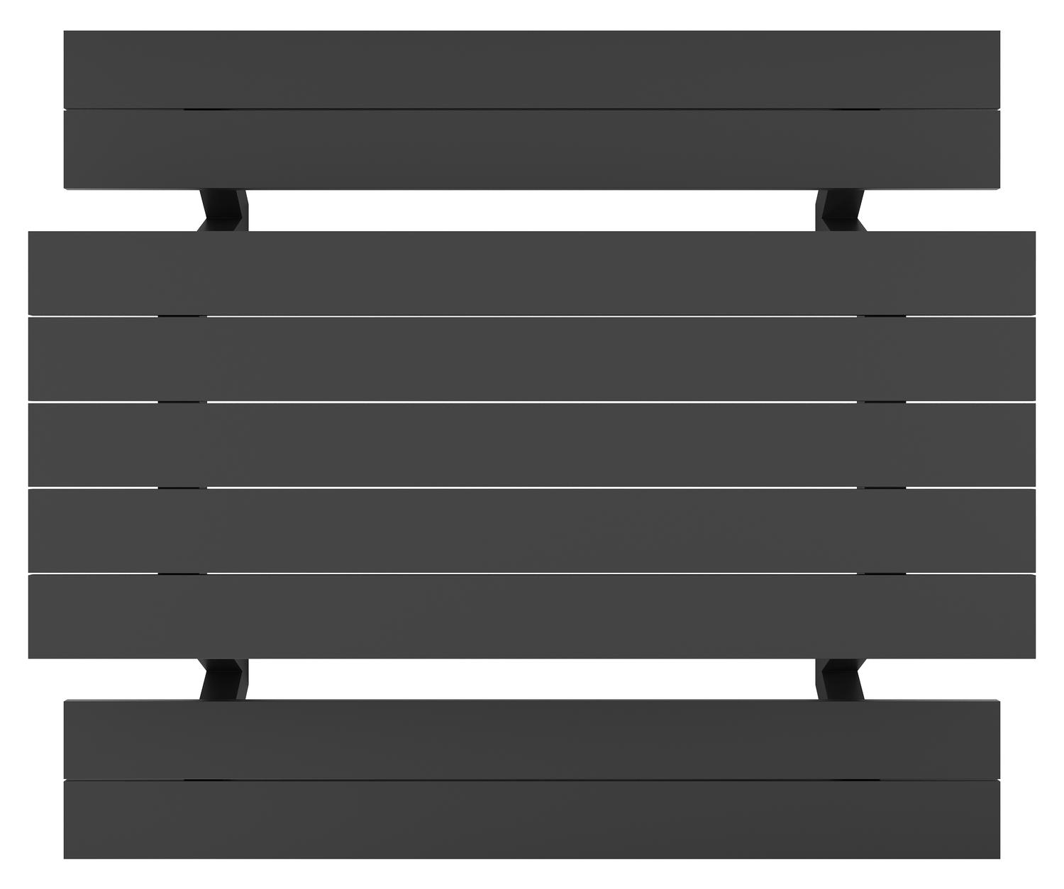 Norma picknicktafel in zwart aluminium - L 240 x B 213 x H 74 cm