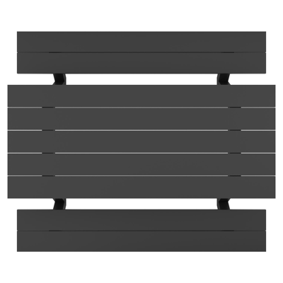 Norma picknicktafel in zwart aluminium - L 240 x B 213 x H 74 cm