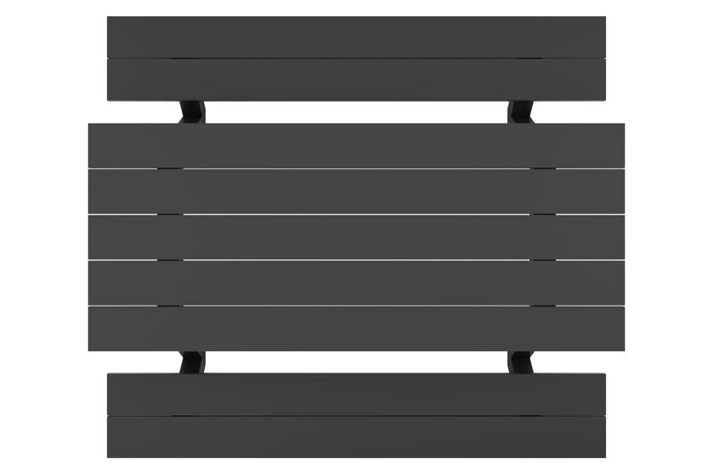 Norma picknicktafel in zwart aluminium - L 240 x B 213 x H 74 cm