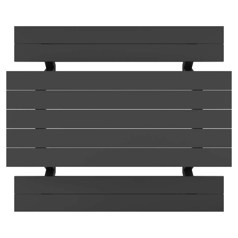 Norma picknicktafel in zwart aluminium - L 240 x B 213 x H 74 cm