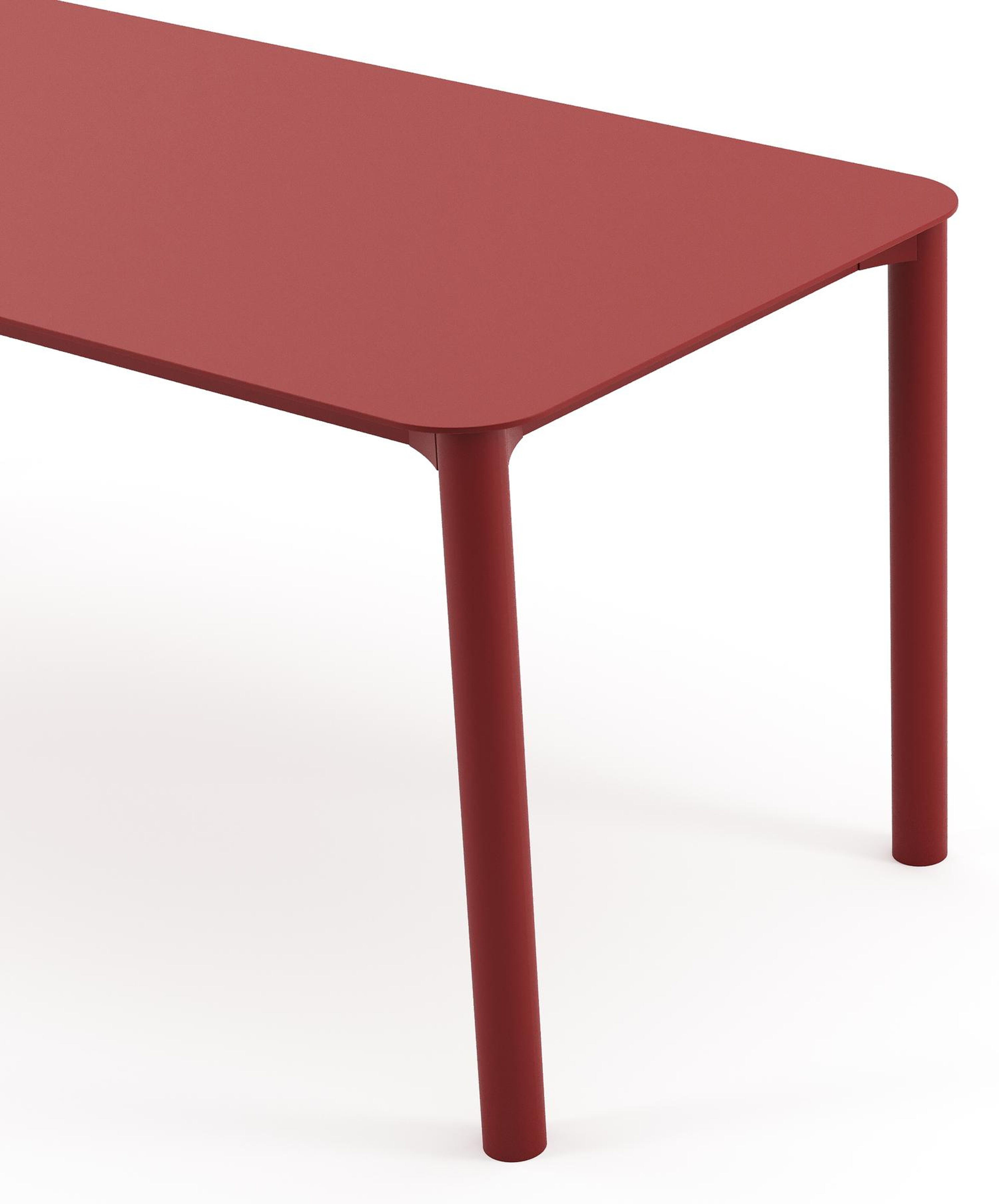 Orso tuintafel rechthoekig afgerond in ruby aluminium - L 200 x B 80 x H 75 cm