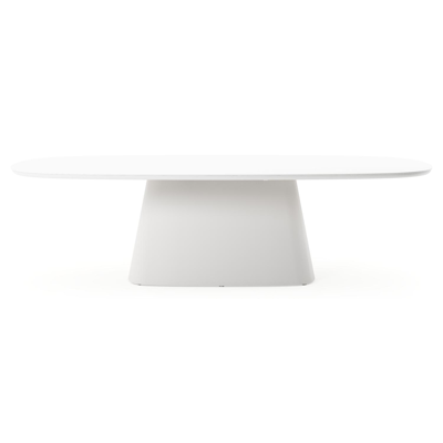 Amico tuintafel bombo xl in wit aluminium en volkeramiek Arctic White - L 270 x B 148 x H 73.5 cm