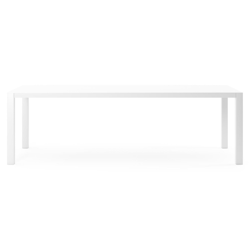 Como tuintafel in wit aluminium en volkeramiek arctic white - L 240 x B 100 x H 75 cm