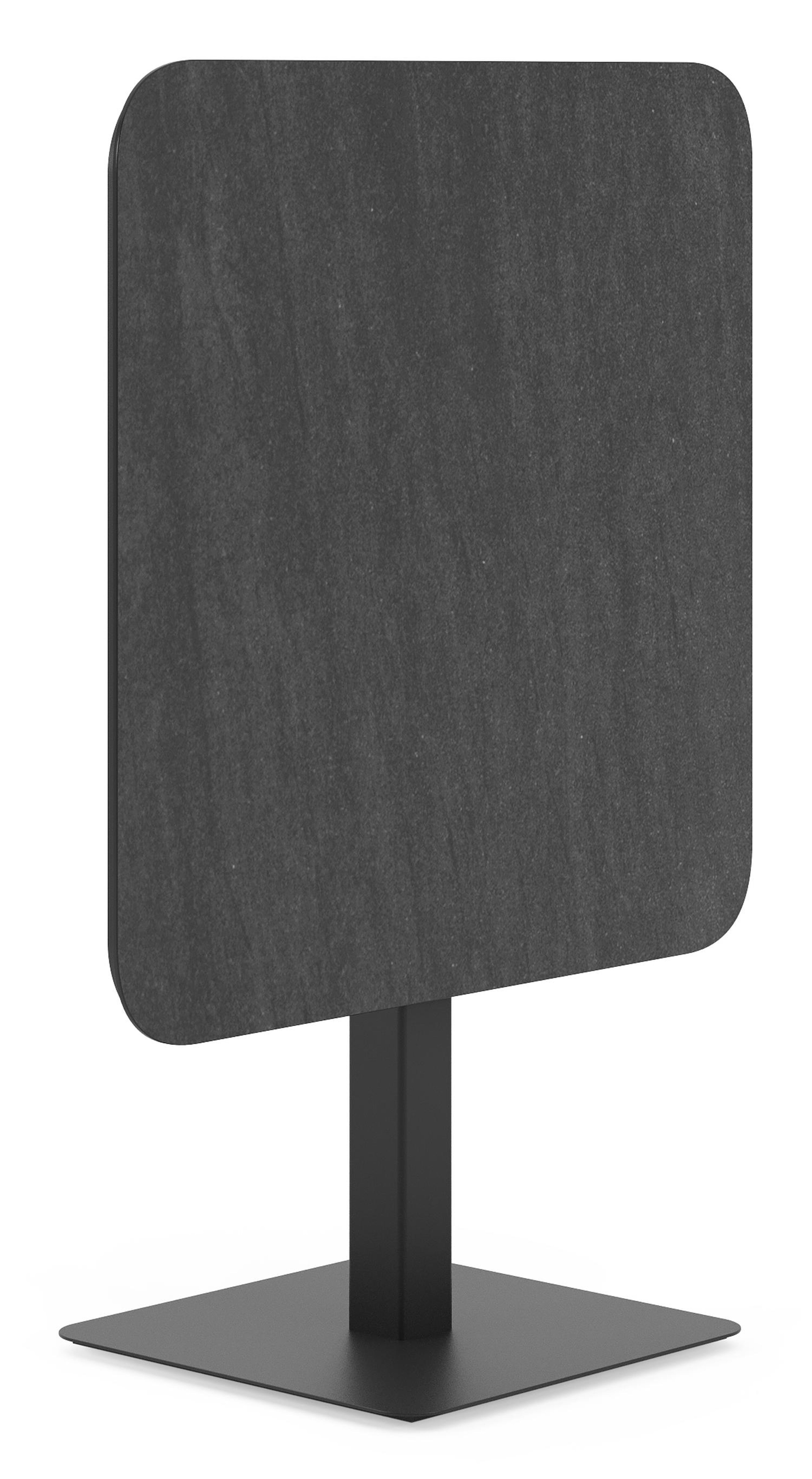 Fano kantelbare tuintafel vierkant afgerond in zwart aluminium en volkeramiek basalt black - L 80 x B 80 x H 73 cm