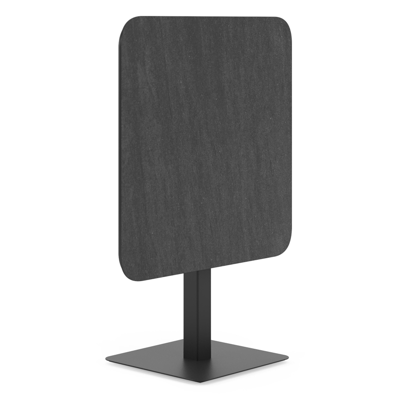 Fano kantelbare tuintafel vierkant afgerond in zwart aluminium en volkeramiek basalt black - L 80 x B 80 x H 72.5 cm