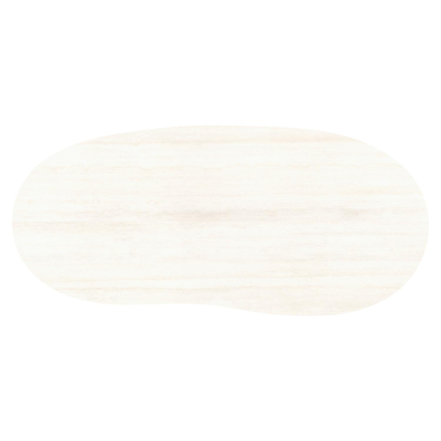 Amico tuintafel organisch in beige aluminium en volkeramiek Travertino Bianco - L 240 x B 110 x H 73.5 cm