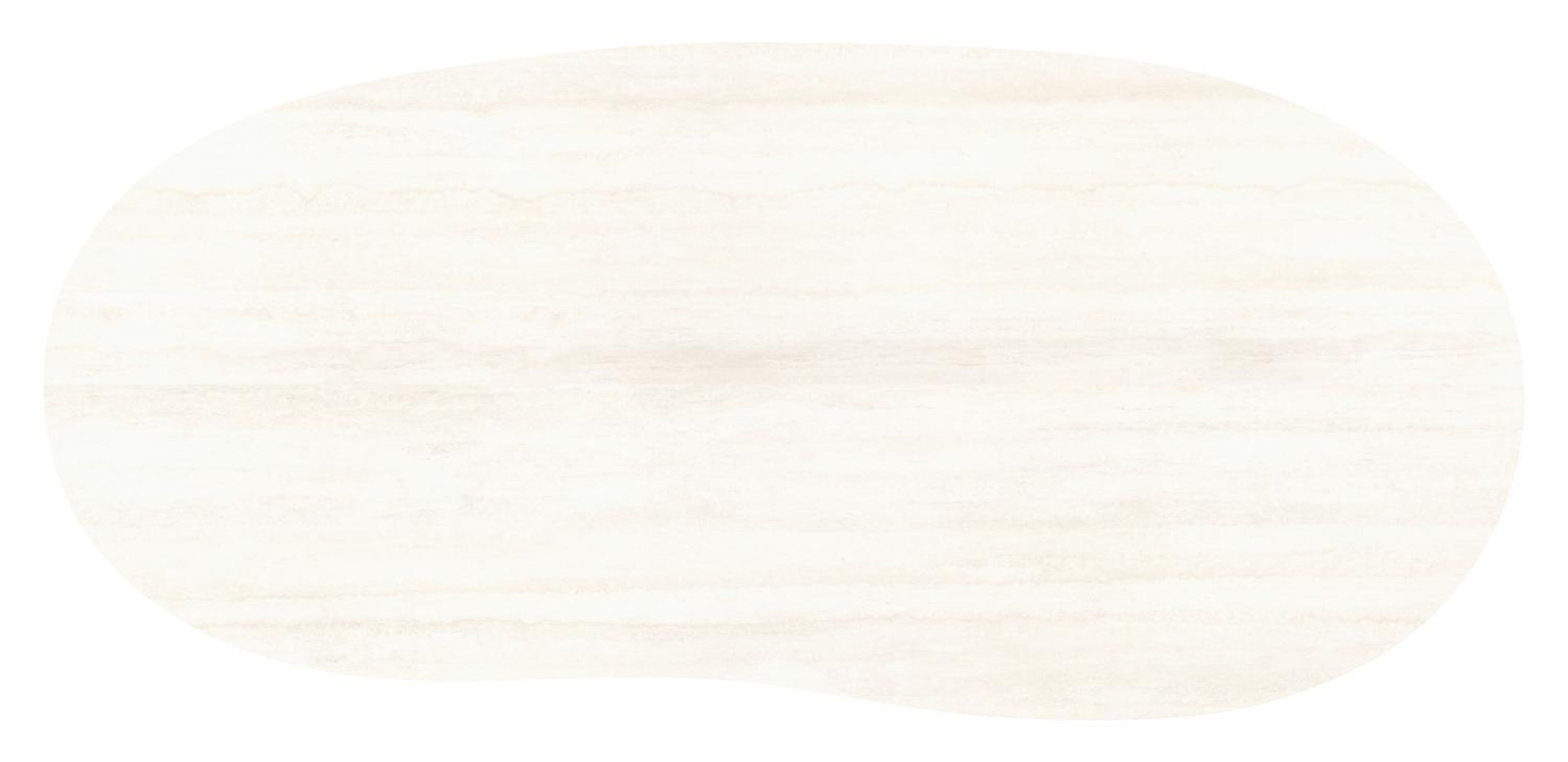 Table de jardin Amico organique en aluminium beige et céramique pleine Travertino Bianco - Lg. 240 x Lrg. 110 x Haut. 73.5 cm