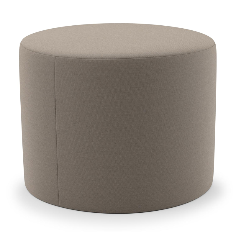 Ronde Masso poef in natte heather grey all weather sunbrella® luxe - Dia. 55 x H 40 cm