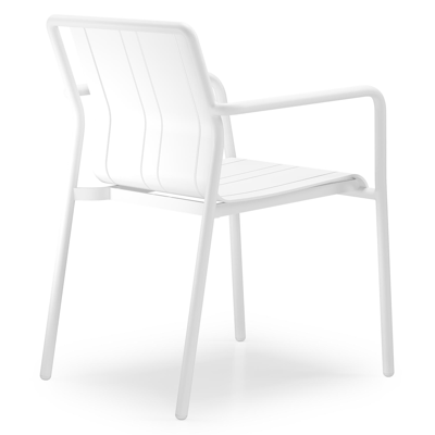 Bolito tuinstoel in wit aluminium