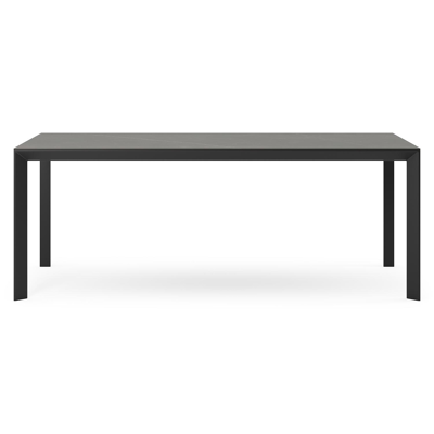 Malito tuintafel in zwart aluminium en volkeramiek calatorao - L 200 x B 100 x H 75 cm
