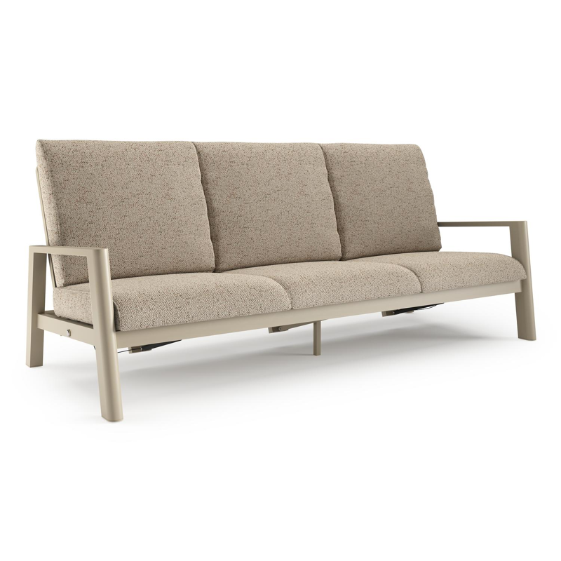 Cirello loungebank in beige aluminium met bora jungle all weather cosytica kussen