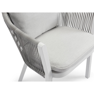 Coussin de chaise (siège et dos) Nano en corde en all weather sunbrella® luxe lopi ash