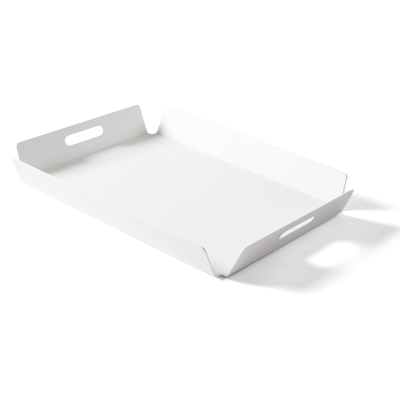 Karoo dienblad/plateau in wit aluminium - L58,8 x B 40,8 cm