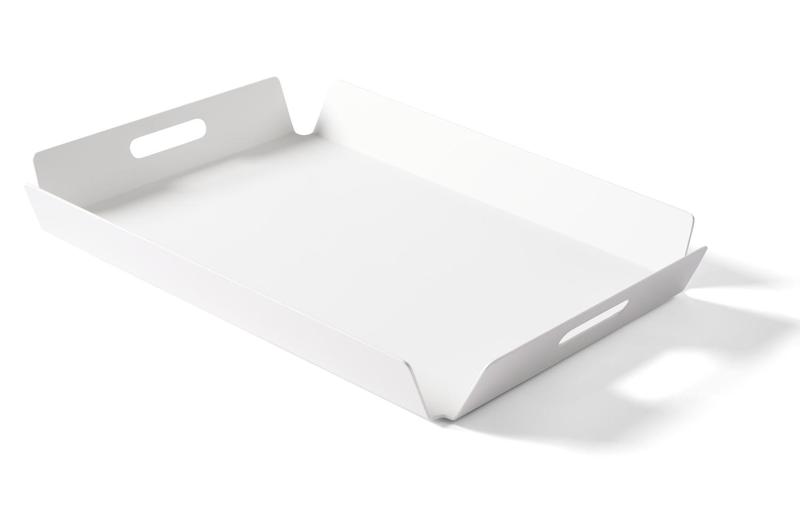 Karoo dienblad/plateau in wit aluminium - L58,8 x B 40,8 cm