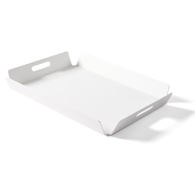 Karoo dienblad/plateau in wit aluminium - L58,8 x B 40,8 cm