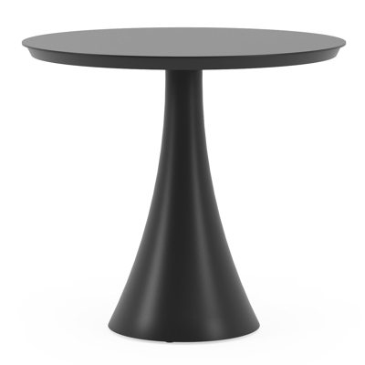 Fano tuintafel rond in zwart aluminium - Dia. 85 x H 75 cm