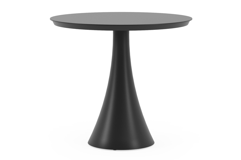 Fano tuintafel rond in zwart aluminium - Dia. 85 x H 75 cm