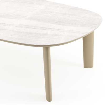 Amico tuintafel bombo xl in beige aluminium en volkeramiek Taj Mahal - L 270 x B 148 x H 73.5 cm