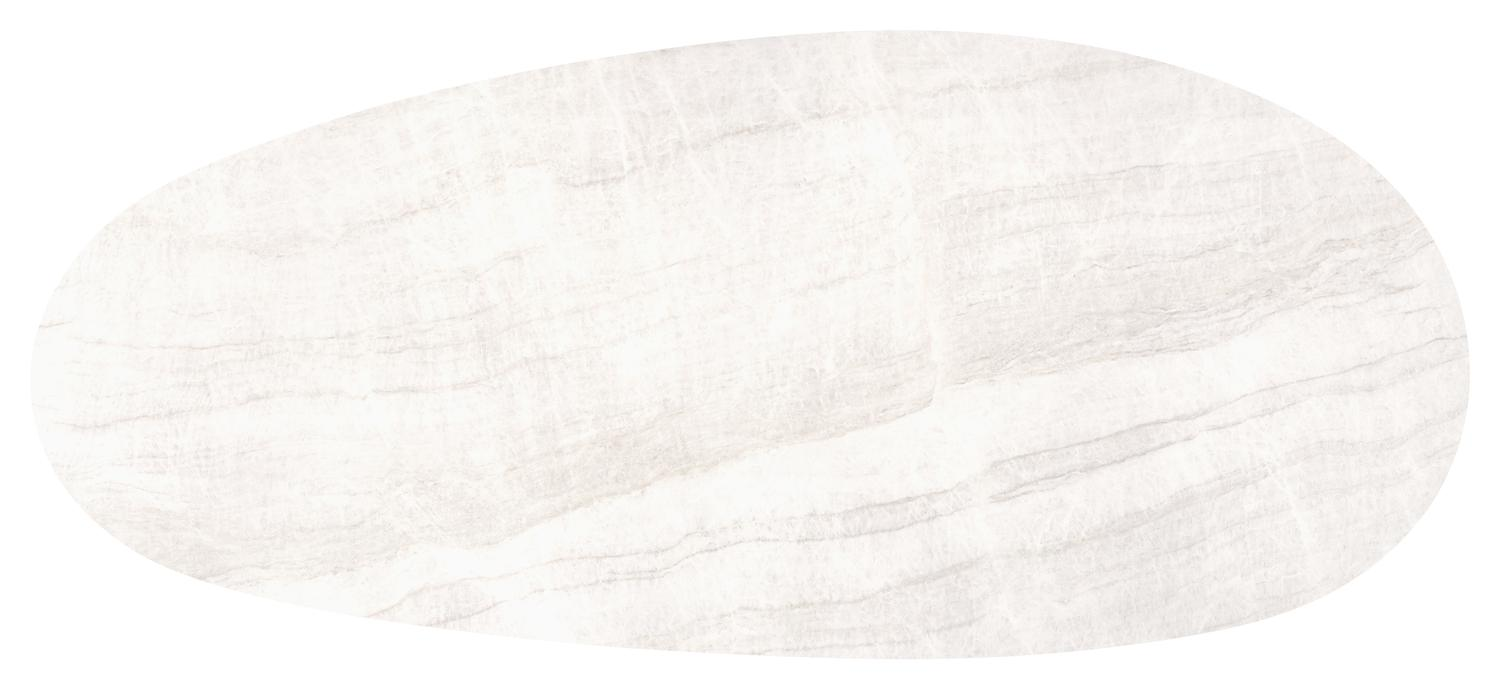 Amico tuintafel mango in beige aluminium en volkeramiek Taj Mahal - L 320 x B 140 x H 73.5 cm