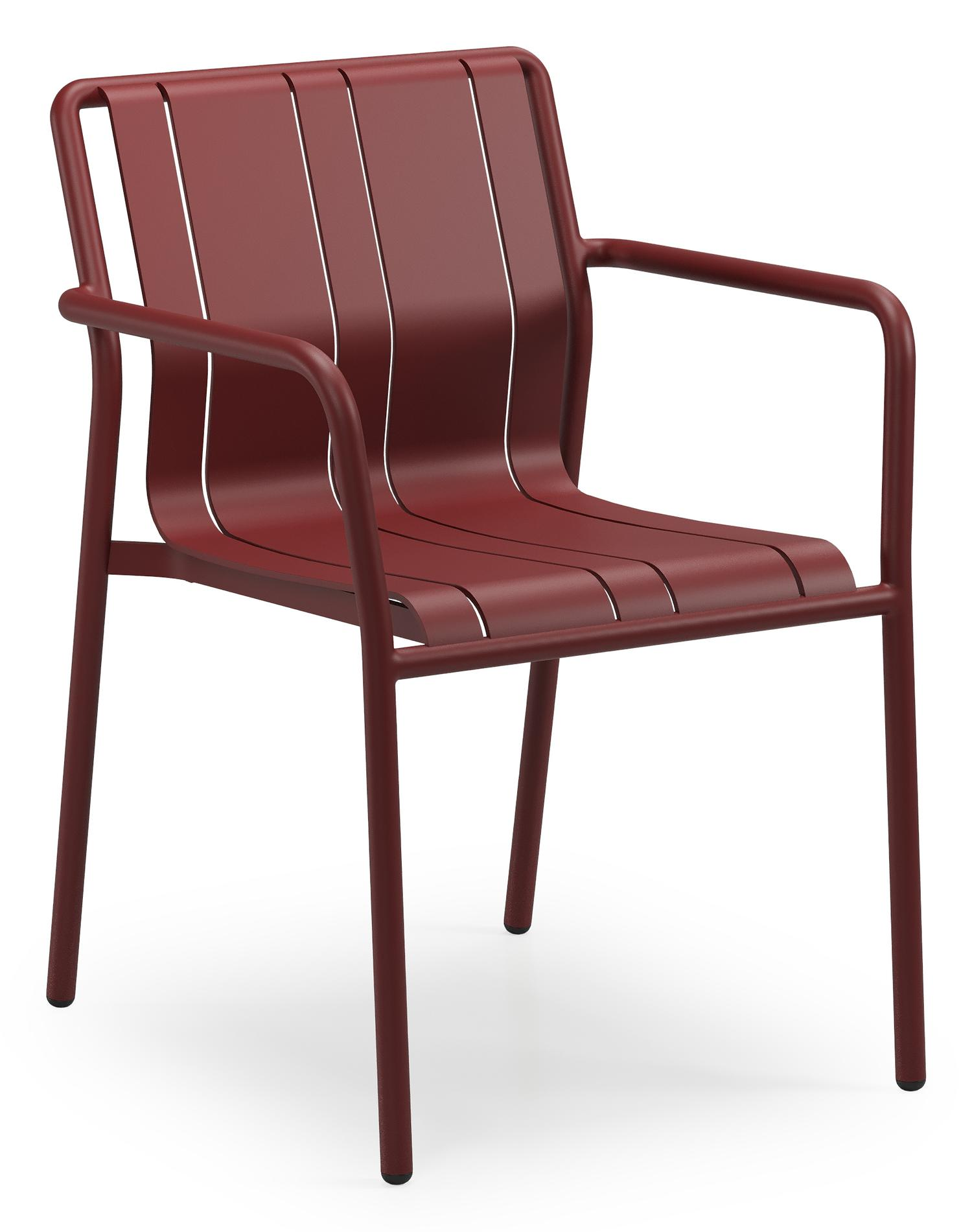 Bolito tuinstoel in ruby aluminium