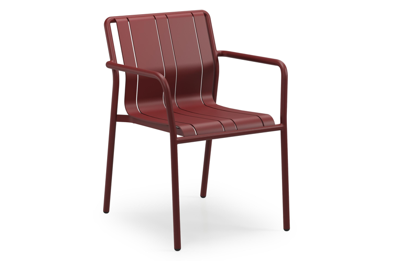 Bolito tuinstoel in ruby aluminium