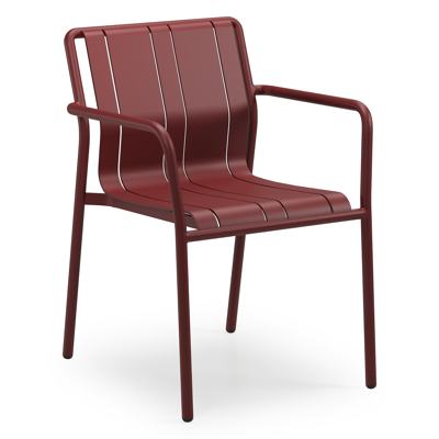 Bolito tuinstoel in ruby aluminium