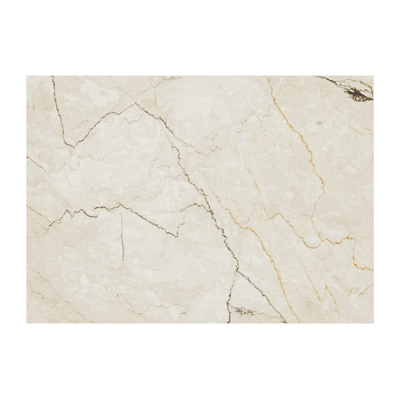 Table d'appoint pop-up Cirello rectangulaire en aluminium beige et céramique pleine Colorado Dunes - Lg. 69.5 x Lrg. 50 x Haut. 66 cm