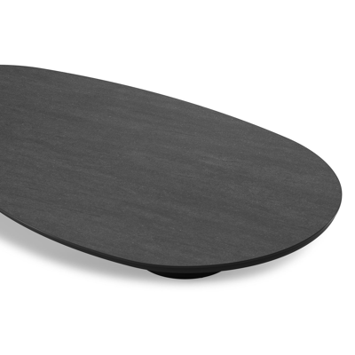 Amico loungetafel organisch in zwart aluminium en volkeramiek Basalt Black - L 170 x B 91 x H 25 cm