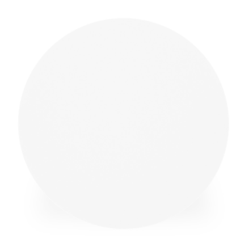 Fano low dining low dining loungetafel rond in zwart aluminium en volkeramiek Arctic White - Dia. 65 x H 55 cm