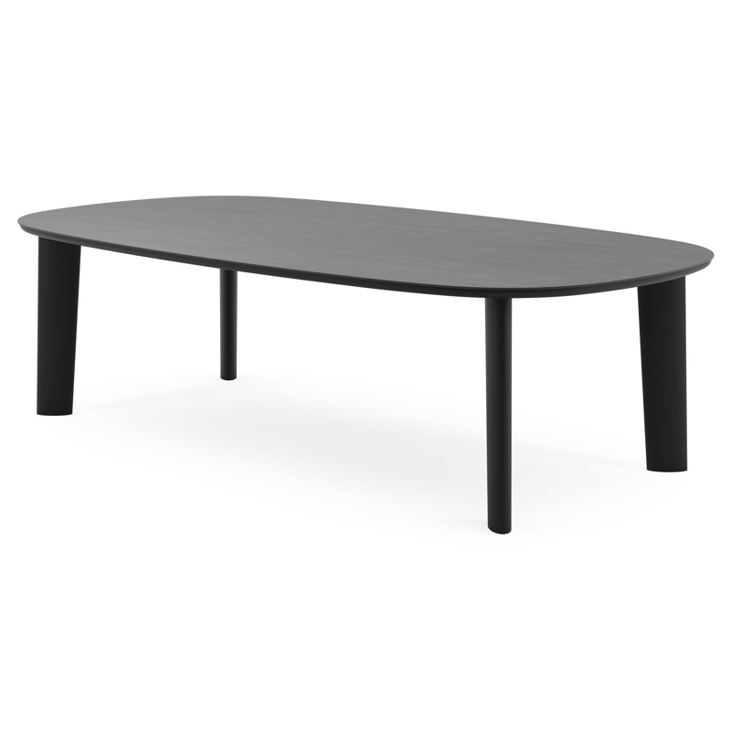 Amico tuintafel bombo xl in zwart aluminium en volkeramiek Basalt Black - L 270 x B 148 x H 73.5 cm