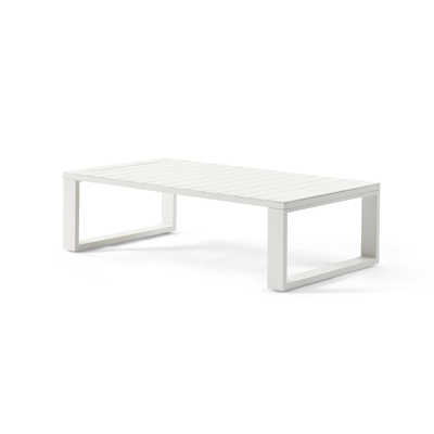 Livo loungetafel in wit aluminium - L 127 x B 70 x H 36 cm