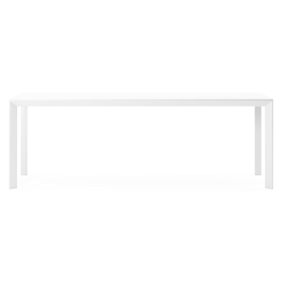 Malito tuintafel in wit aluminium en volkeramiek arctic white - L 220 x B 70 x H 75 cm