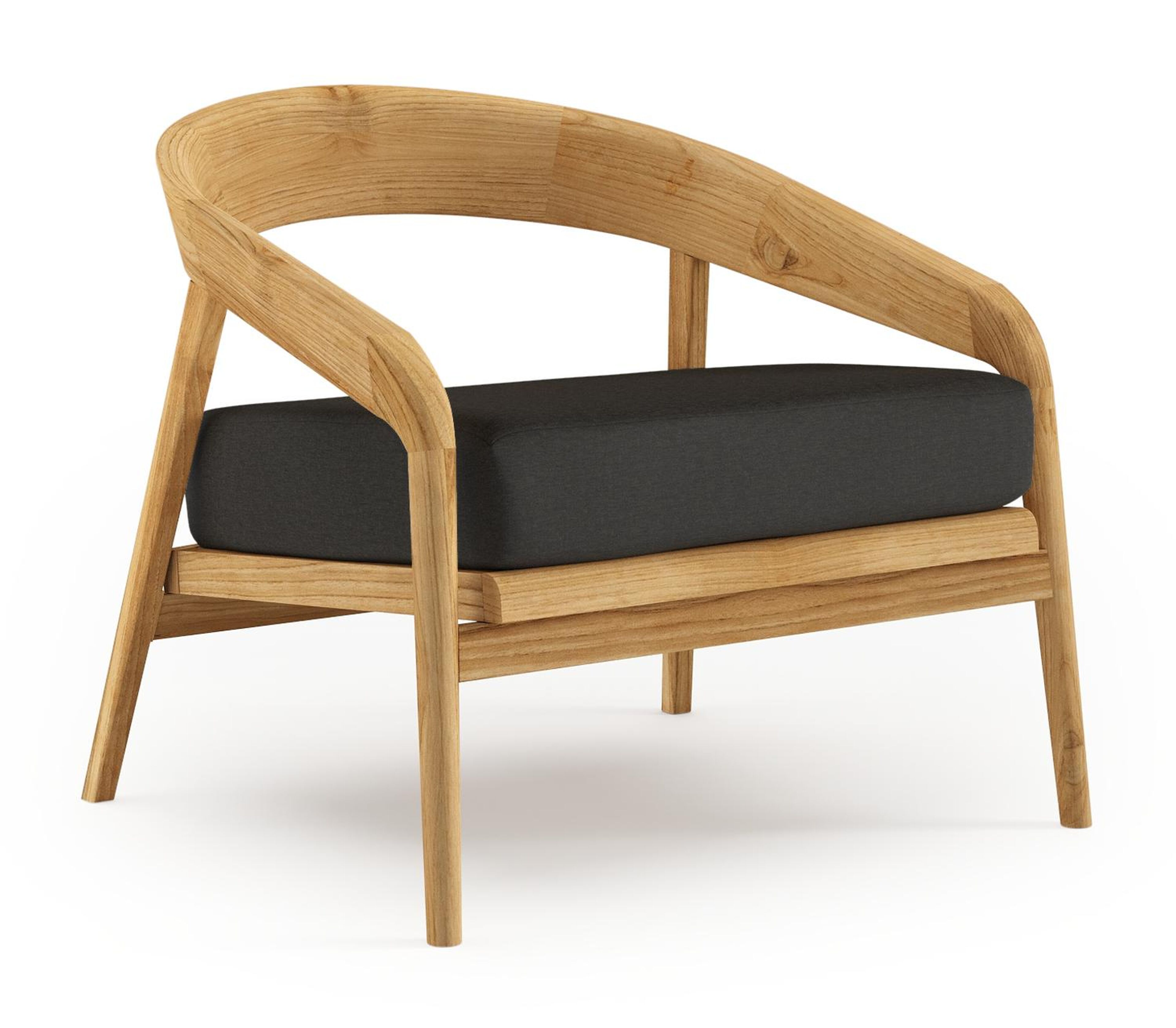 Lacrima loungestoel in teak met heritage char all weather Sunbrella® luxe kussen