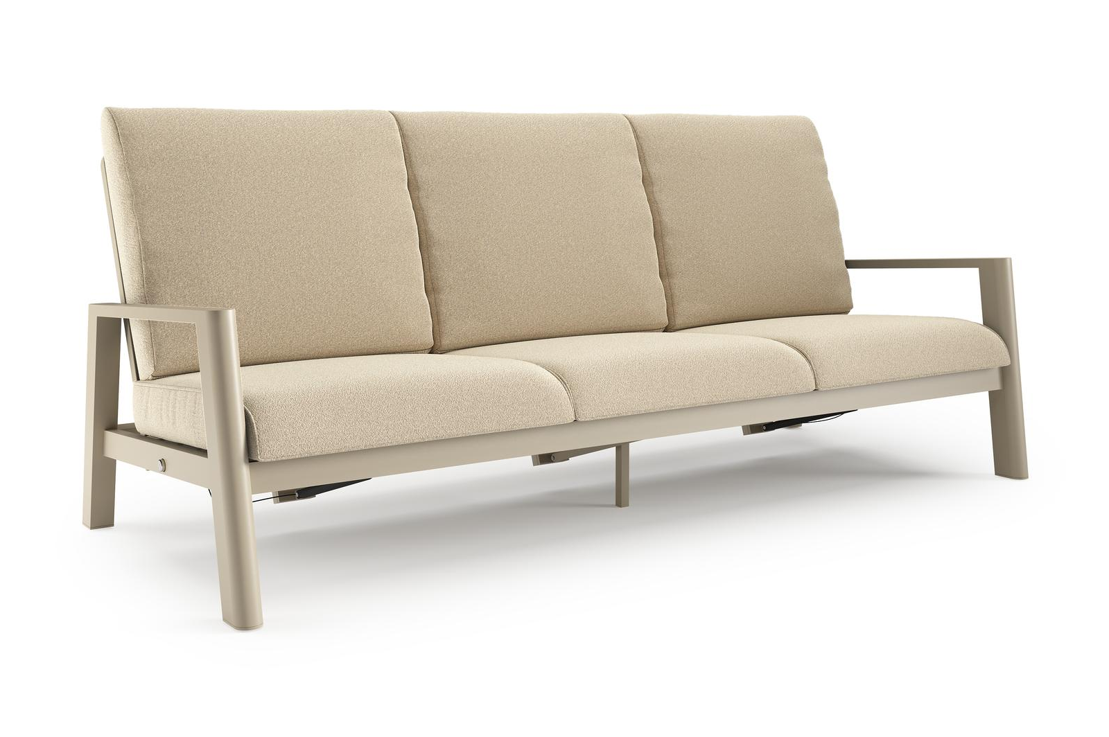 Cirello loungebank in beige aluminium met soul papyrus all weather solica kussen