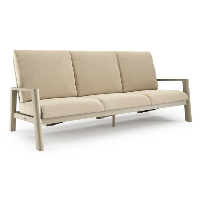 Cirello loungebank in beige aluminium met soul papyrus all weather solica kussen