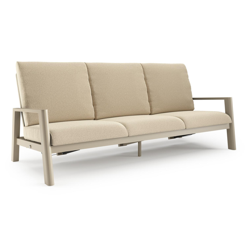 Cirello loungebank in beige aluminium met soul papyrus all weather solica kussen