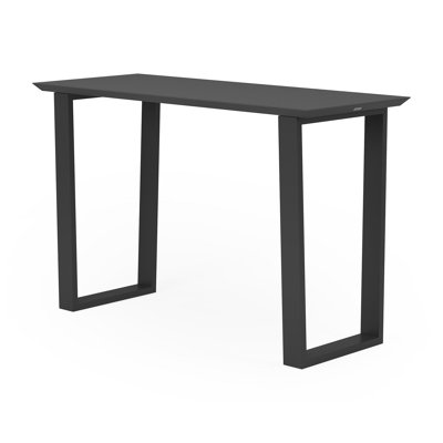 Pagino bartafel in zwart aluminium en volkeramiek nero black - L 170 x B 70 x H 106 cm