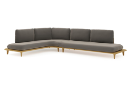 Chaise longue droite + 3-pl