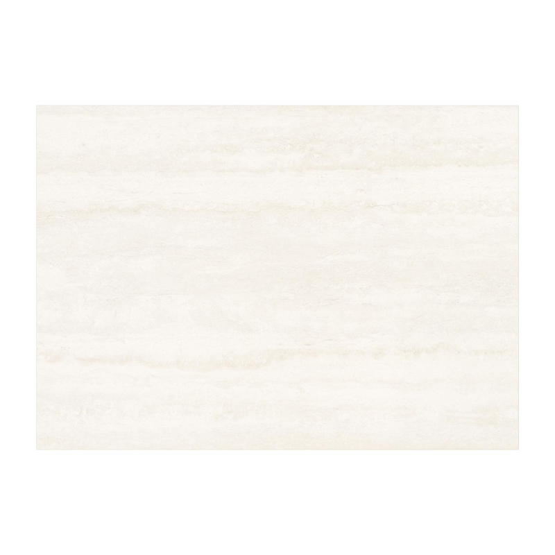 Cirello pop-up bijzettafel in zwart aluminium en volkeramiek Travertino Bianco - L 70 x B 50 x H 44 cm