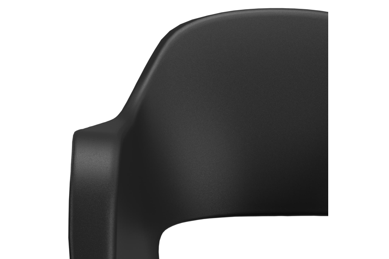 Feltro vierkante tuinset in zwart aluminium en teak natural finish met 4 Artena tuinstoelen