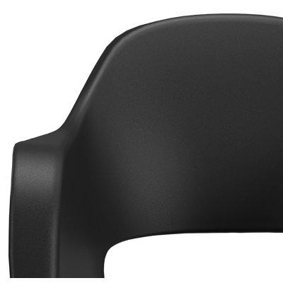 Artena tuinstoel in zwart aluminium en zwart kunststof