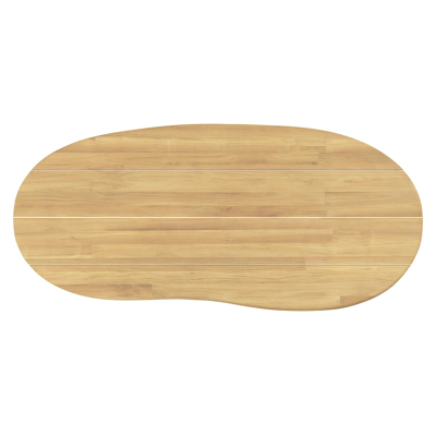 Amico tuintafel organisch in zwart aluminium en teak - L 240 x B 110 x H 73.5 cm