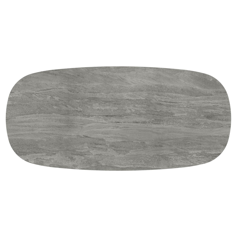 Amico tuintafel bombo in beige aluminium en volkeramiek Aspen Grey - L 270 x B 125 x H 73.5 cm